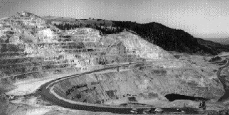 The open-pit gold mine at Golden Sunlight Mines near
Whitehall, Mont.