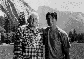 Sierra Club's new president Adam Werbach with his mentor,
David Brower