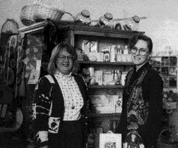Amy Dodd, owner of Beyond Necessity Gifts with Barb
Andreozzi