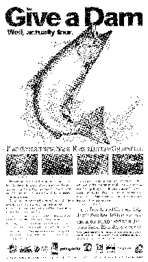 "Give a Dam" newspaper ad from the New York
Times