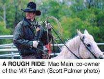 A ROUGH RIDE: Mac Main, co-owner of the MX Ranch