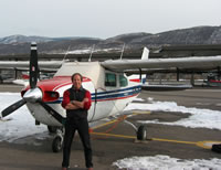 Winged warrior: Pilot Bruce Gordon and his Cessna
210