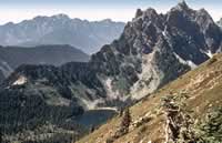 A CHILD OF COMPROMISE: Merchant Peak, above Eagle Lake, in
the proposed Wild Sky Wilderness