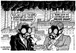 Industrial pollutors cartoon