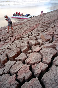 Drought has dropped water levels at Lake Powell for the
past five years